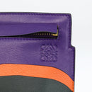 LOEWE John Allen Collaboration Shoulder Bag Leather Purple Gold Auth ARZ442M-17