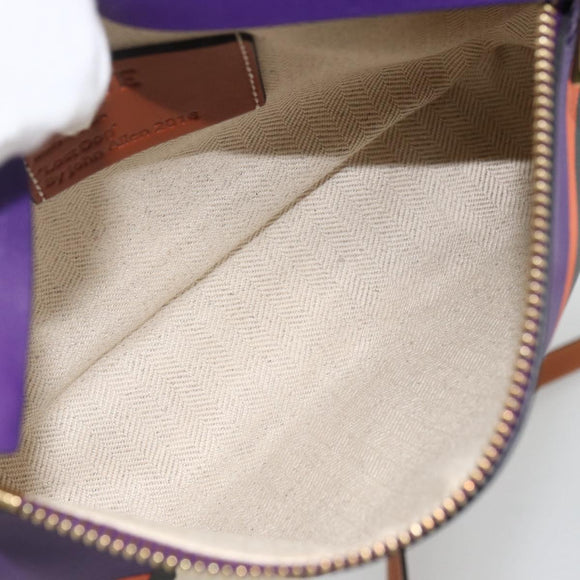 LOEWE John Allen Collaboration Schultertasche Leder Lila Gold Original ARZ442M