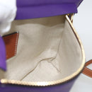 LOEWE John Allen Collaboration Shoulder Bag Leather Purple Gold Auth ARZ442M-20