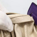 LOEWE John Allen Collaboration Shoulder Bag Leather Purple Gold Auth ARZ442M-11