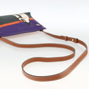LOEWE John Allen Collaboration Shoulder Bag Leather Purple Gold Auth ARZ442M-6