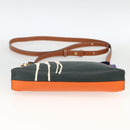 LOEWE John Allen Collaboration Shoulder Bag Leather Purple Gold Auth ARZ442M-5