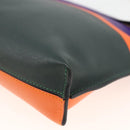 LOEWE John Allen Collaboration Shoulder Bag Leather Purple Gold Auth ARZ442M-8