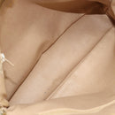 CHANEL Matelasse Chain Shoulder Tote Bag Lamb Skin Beige Gold CC Auth ARZ444-12
