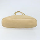 CHANEL Matelasse Chain Shoulder Tote Bag Lamb Skin Beige Gold CC Auth ARZ444-5