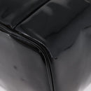 CHANEL COCO Mark Vanity Hand Bag Patent leather 2way Black Gold CC Auth ARZ446-17