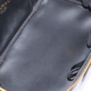 CHANEL COCO Mark Vanity Hand Bag Patent leather 2way Black Gold CC Auth ARZ446-11