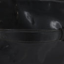 CHANEL COCO Mark Vanity Hand Bag Patent leather 2way Black Gold CC Auth ARZ446-8