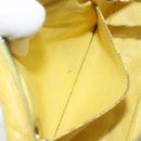 CHANEL Matelasse Chain Shoulder Bag Lamb Skin Yellow Gold CC Auth ARZ447-23