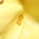 CHANEL Matelasse Chain Shoulder Bag Lamb Skin Yellow Gold CC Auth ARZ447-25