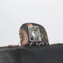 CHANEL Chain Shoulder Bag Satin Black Silver CC Auth ARZ448A-22