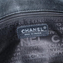 CHANEL Chain Shoulder Bag Satin Black Silver CC Auth ARZ448A-23