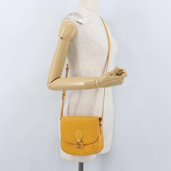 LOUIS VUITTON Epi Saint Cloud PM Schoudertas Geel M52219 LV Auth ARZ450