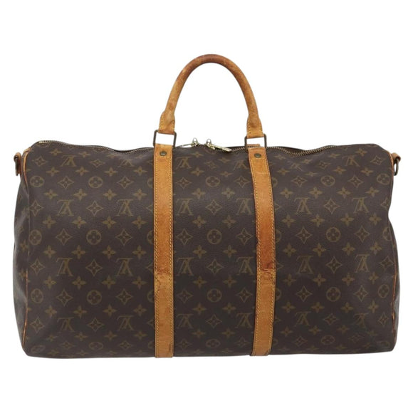 LOUIS VUITTON Monogram Keepall Bandouliere 50 Boston Bag M41416 LV Auth ARZ457
