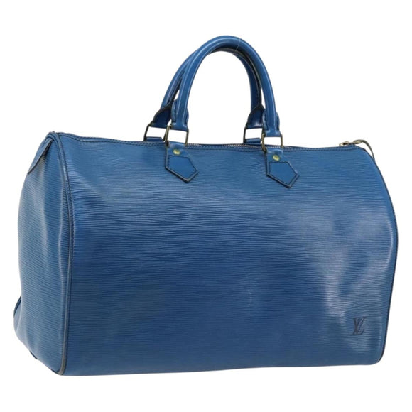 LOUIS VUITTON Epi Speedy 35 Handtasche Toledo Blue M42995 LV Auth ARZ466