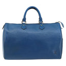 LOUIS VUITTON Epi Speedy 35 Handtasche Toledo Blue M42995 LV Auth ARZ466-13
