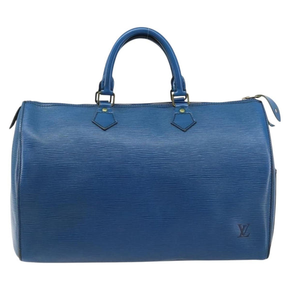 LOUIS VUITTON Epi Speedy 35 Handtasche Toledo Blue M42995 LV Auth ARZ466
