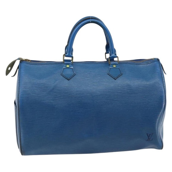 LOUIS VUITTON Epi Speedy 35 Handtasche Toledo Blue M42995 LV Auth ARZ466