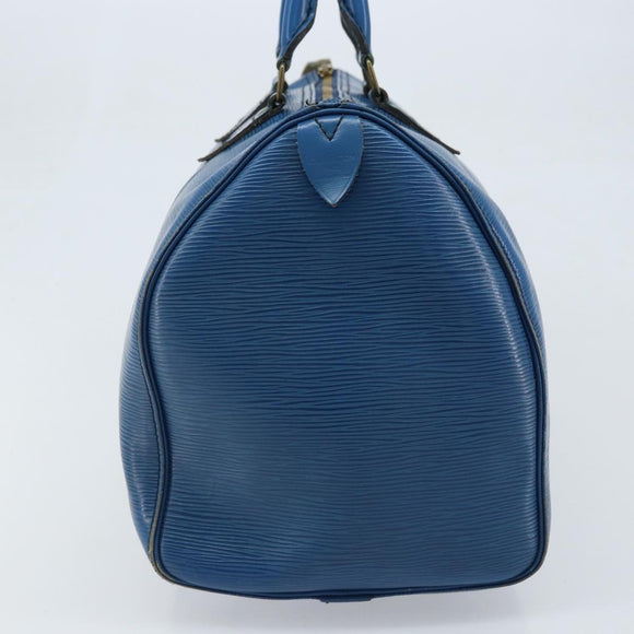 LOUIS VUITTON Epi Speedy 35 Handtasche Toledo Blue M42995 LV Auth ARZ466