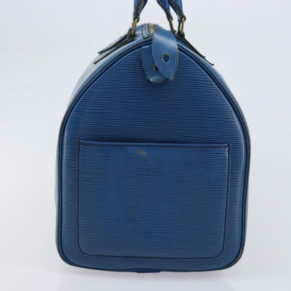 LOUIS VUITTON Epi Speedy 35 Handtasche Toledo Blue M42995 LV Auth ARZ466
