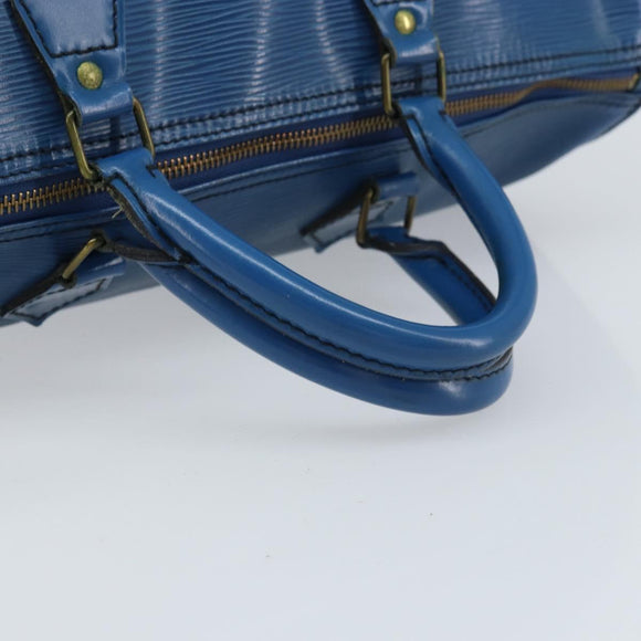 LOUIS VUITTON Epi Speedy 35 Handtasche Toledo Blue M42995 LV Auth ARZ466