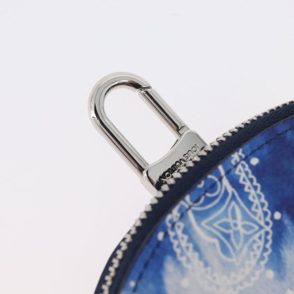 LOUIS VUITTON Monogram Bandana HIGH 5 Pouch White Blue M81410 LV Auth ARZ477SAM
