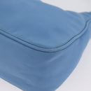 PRADA Hand Bag Nylon Light Blue Silver Auth ARZ485A-12