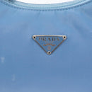PRADA Hand Bag Nylon Light Blue Silver Auth ARZ485A-15