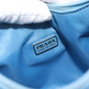 PRADA Hand Bag Nylon Light Blue Silver Auth ARZ485A-17