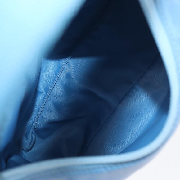 PRADA Hand Bag Nylon Light Blue Silver Auth ARZ485A