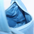 PRADA Hand Bag Nylon Light Blue Silver Auth ARZ485A-20