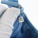 PRADA Hand Bag Nylon Light Blue Silver Auth ARZ485A-21