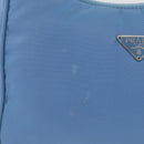 PRADA Hand Bag Nylon Light Blue Silver Auth ARZ485A-3