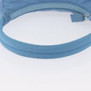 PRADA Hand Bag Nylon Light Blue Silver Auth ARZ485A-8
