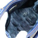 Salvatore Ferragamo Gancini Sofia Handtas Leer 2-weg Blauw Goud Auth ARZ486A-9