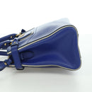 Salvatore Ferragamo Gancini Sofia Handtas Leer 2-weg Blauw Goud Auth ARZ486A-3