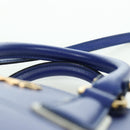 Salvatore Ferragamo Gancini Sofia Handtas Leer 2-weg Blauw Goud Auth ARZ486A-15