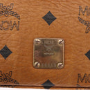 MCM Vicetos Logogram Hand Bag PVC Leather 2way Brown Gold Auth ARZ491-16