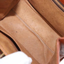 MCM Vicetos Logogram Hand Bag PVC Leather 2way Brown Gold Auth ARZ491-19