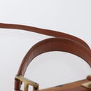 MCM Vicetos Logogram Hand Bag PVC Leather 2way Brown Gold Auth ARZ491-8