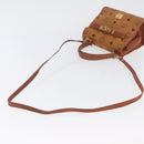 MCM Vicetos Logogram Hand Bag PVC Leather 2way Brown Gold Auth ARZ491-9
