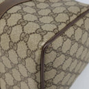 GUCCI GG Supreme Web Sherry Line Boston Bag PVC Beige Gold 40 02 007 Auth ARZ492-9