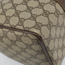 GUCCI GG Supreme Web Sherry Line Boston Bag PVC Beige Gold 40 02 007 Auth ARZ492-16