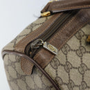 GUCCI GG Supreme Web Sherry Line Boston Bag PVC Beige Gold 40 02 007 Auth ARZ492-18