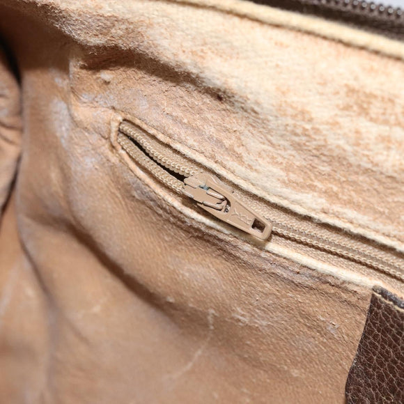 GUCCI GG Supreme Web Sherry Line Boston Bag PVC Beige Gold 40 02 007 Auth ARZ492