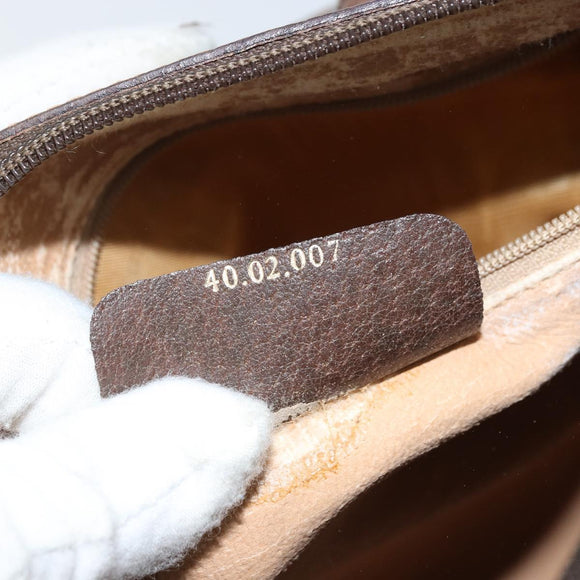 GUCCI GG Supreme Web Sherry Line Boston Bag PVC Beige Gold 40 02 007 Auth ARZ492