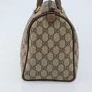 GUCCI GG Supreme Web Sherry Line Boston Bag PVC Beige Gold 40 02 007 Auth ARZ492-3