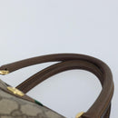 GUCCI GG Supreme Web Sherry Line Boston Bag PVC Beige Gold 40 02 007 Auth ARZ492-8