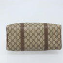 GUCCI GG Supreme Web Sherry Line Boston Bag PVC Beige Gold 40 02 007 Auth ARZ492-5