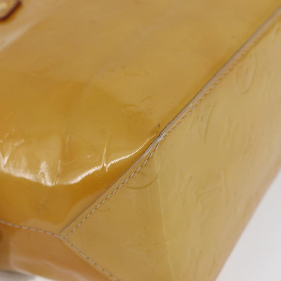 LOUIS VUITTON Monogram Vernis Reade PM Hand Bag Beige M91144 LV Auth ARZ496
